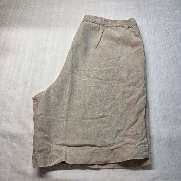 J. Jill Extra Large 100% Linen Elastic Waist Pull On Lightweight Summer Shorts - Picture 1 of 10